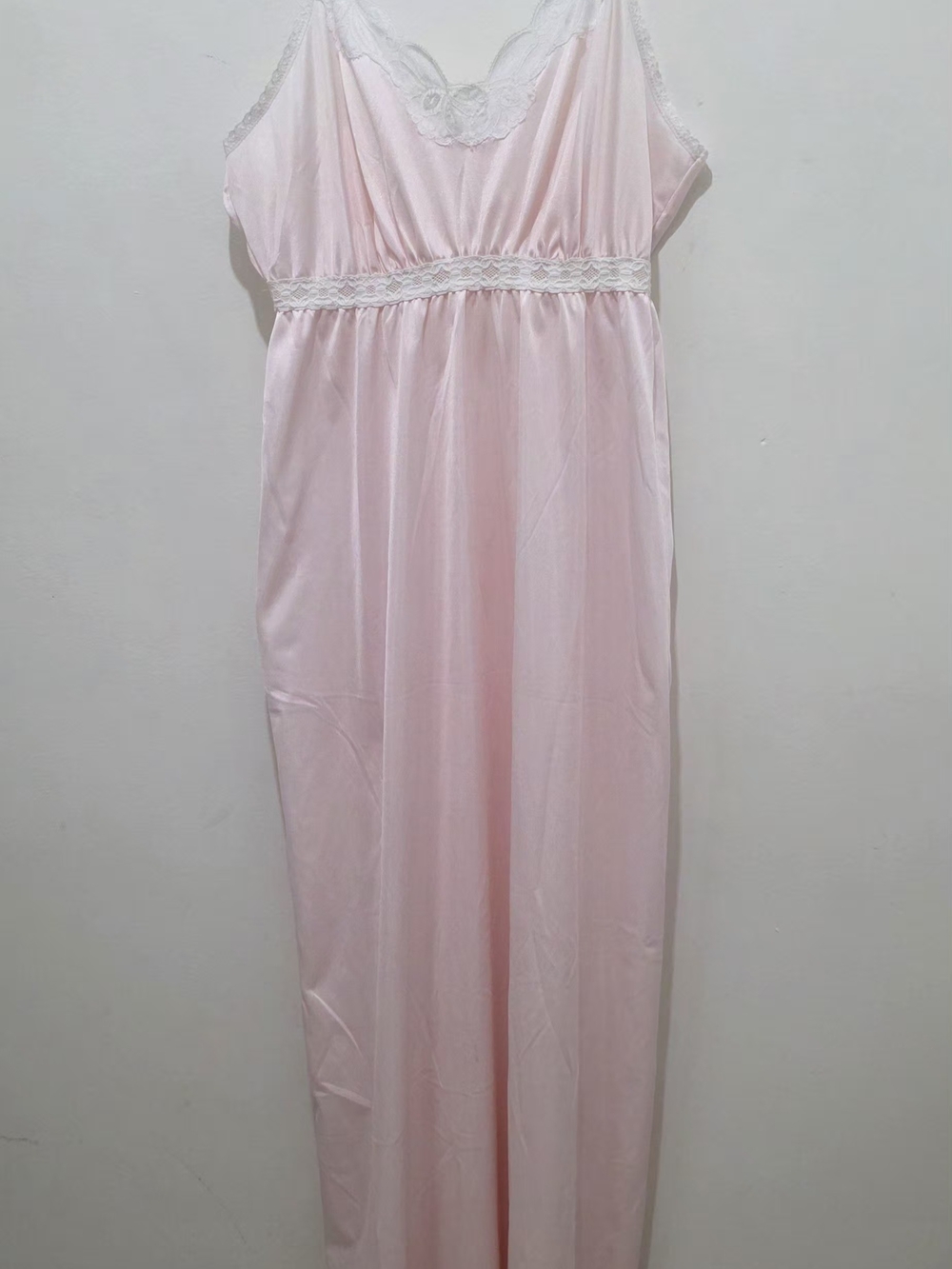 ✨ Vintage French Maid Blush Pink Maxi Nightgown ✨Size S